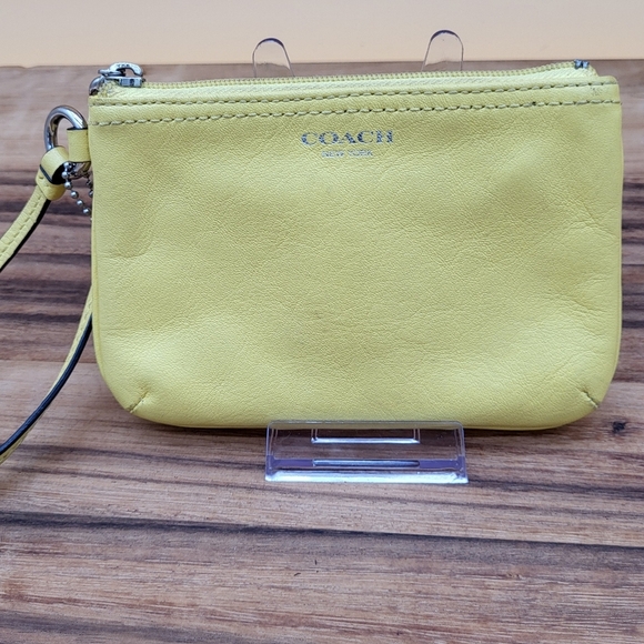 Coach Yellow Wristlet - Picture 1 of 7